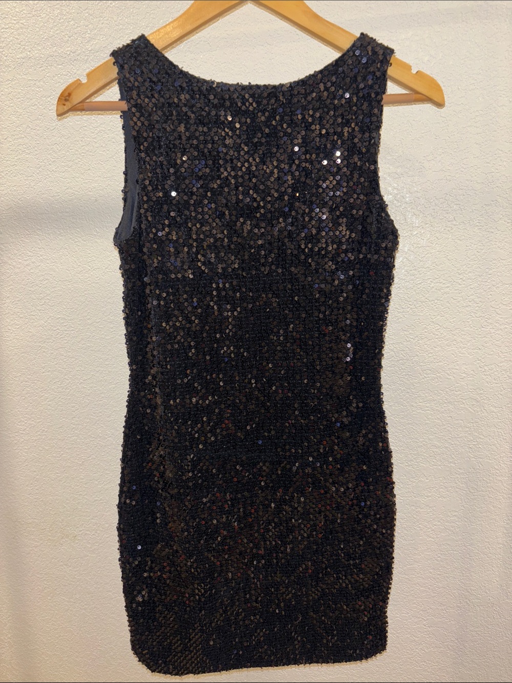 Black Sequin Sleeveless Party Dress